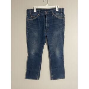 Vintage Levi’s USA 517 36x32 Bootcut Orange Tab Denim Blue Jeans Retro